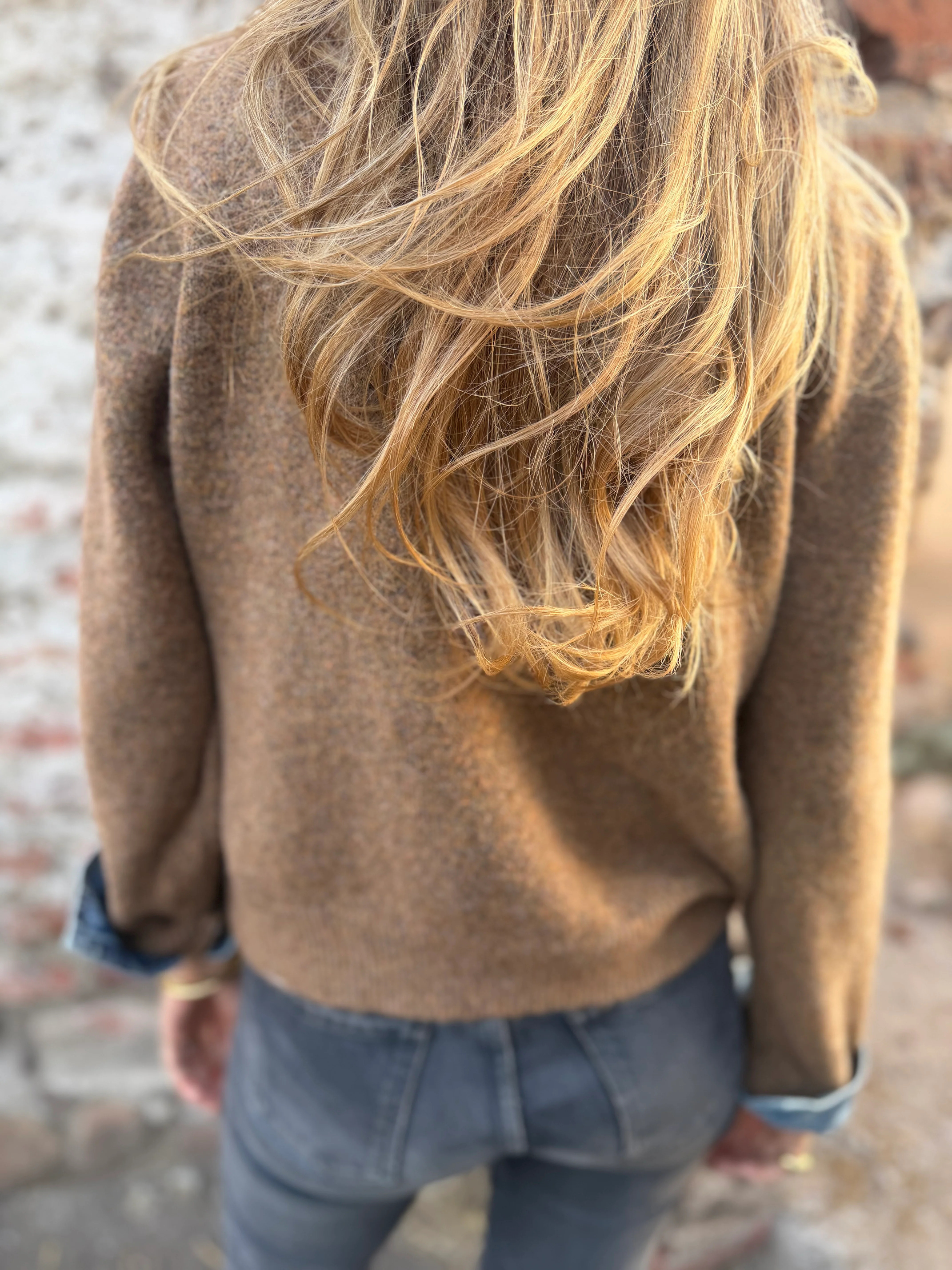 CLEARANCE SALE🔥Denim Contrast Knit Cardigan