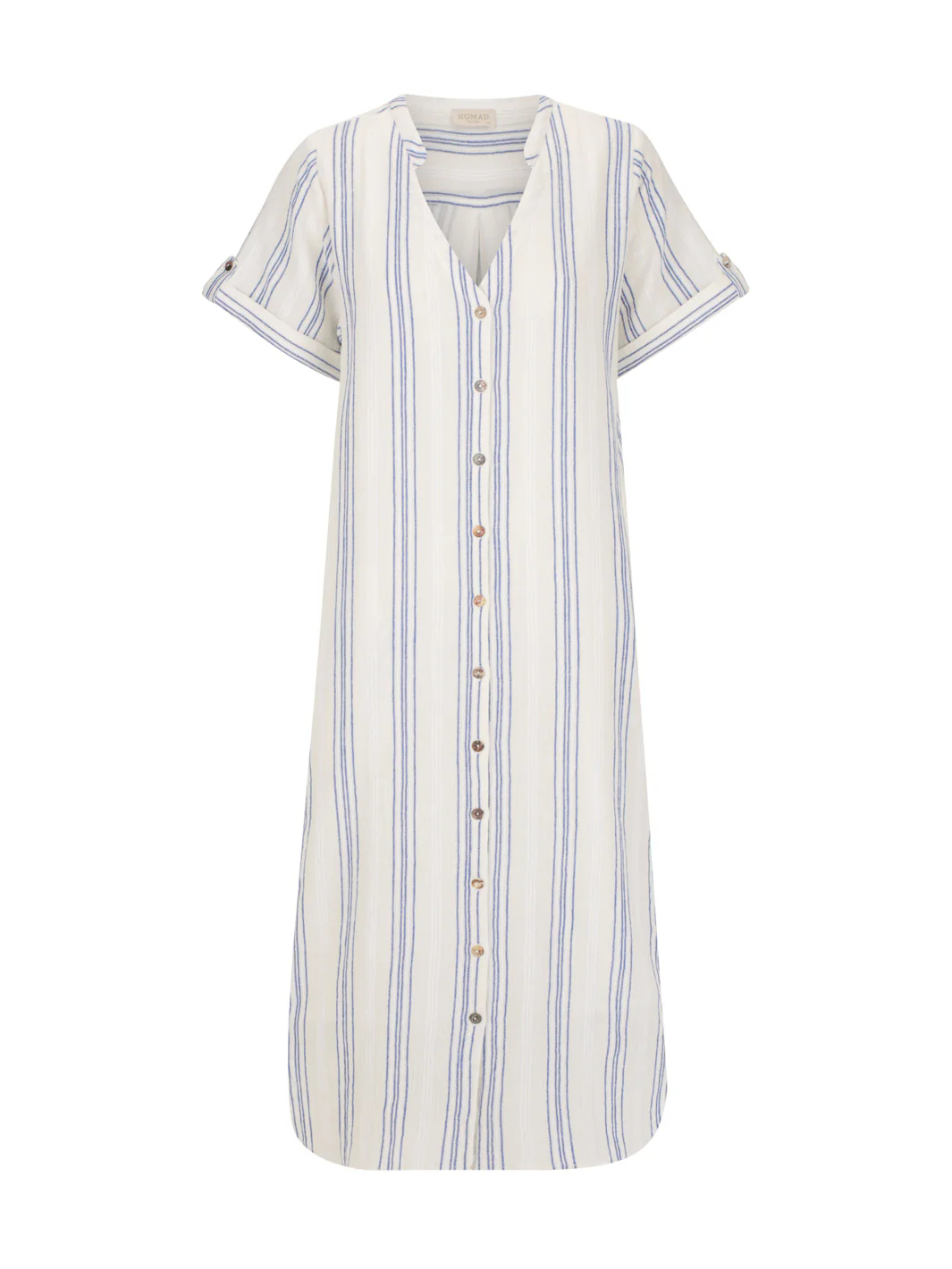 Loose Button Midi Dress