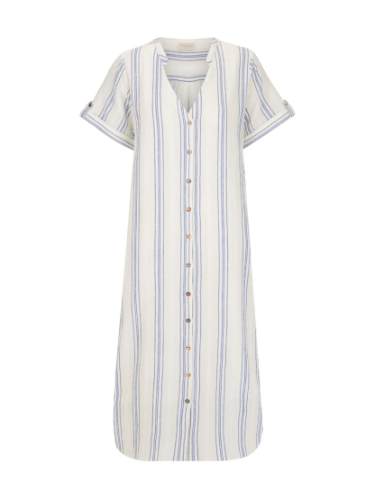 Loose Button Midi Dress