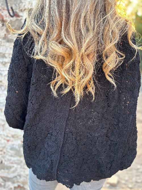 CLEARANCE SALE🔥Soft Chenille Macramé Cape