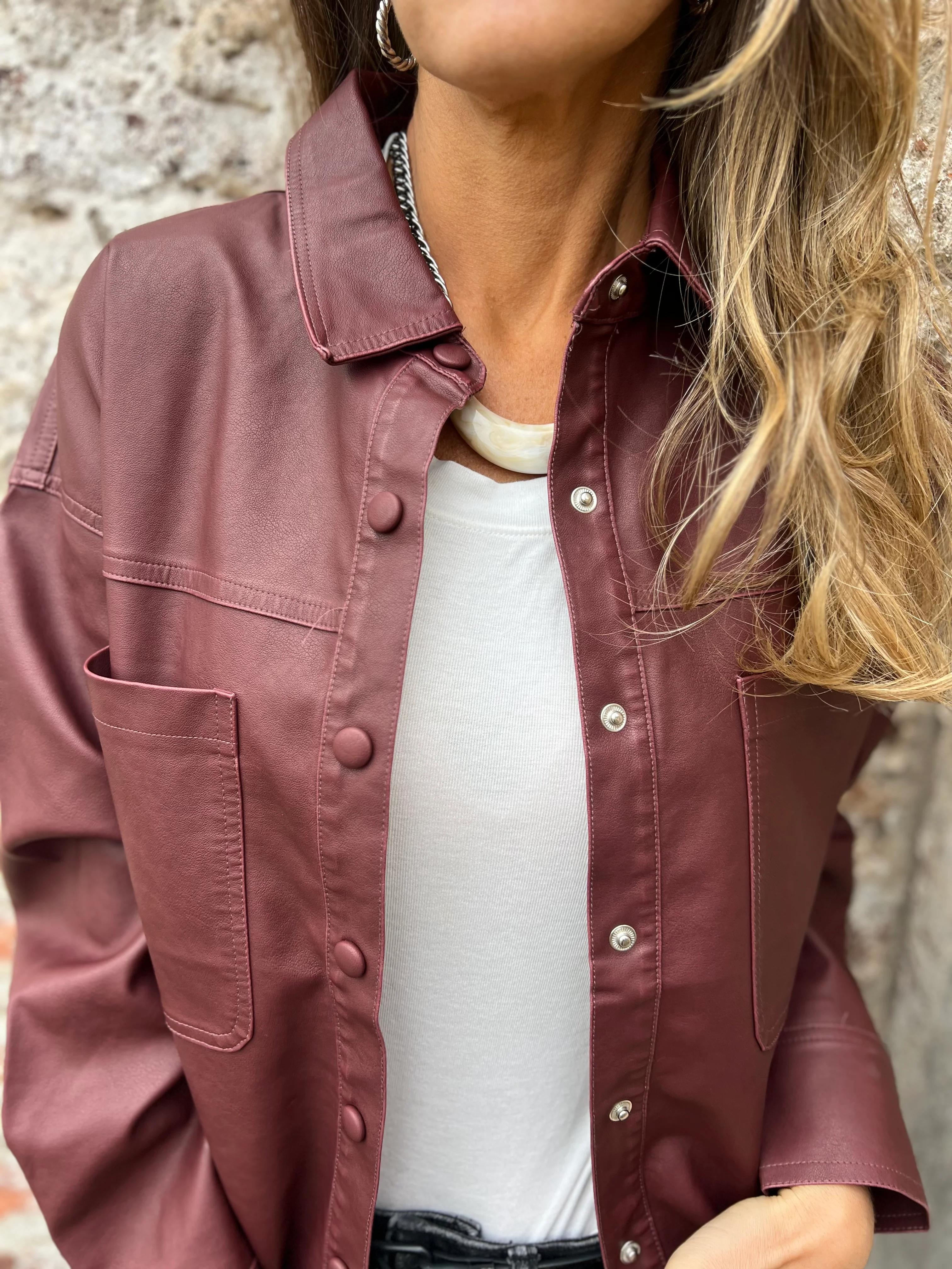 Eco-Leather Overshirt