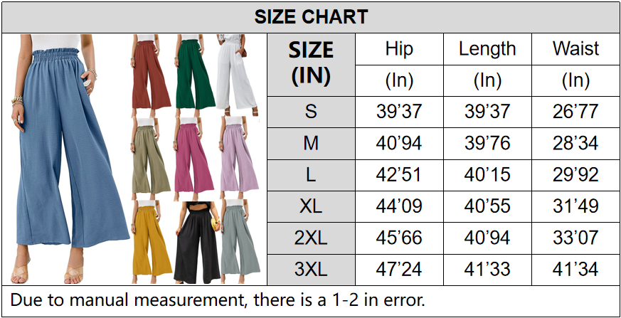 Awoscut Women High Waisted Straight Leg Pants Wide Leg Casual Summer Trouser Comfy Office Work Relaxed Fit Lounge Sweatpants