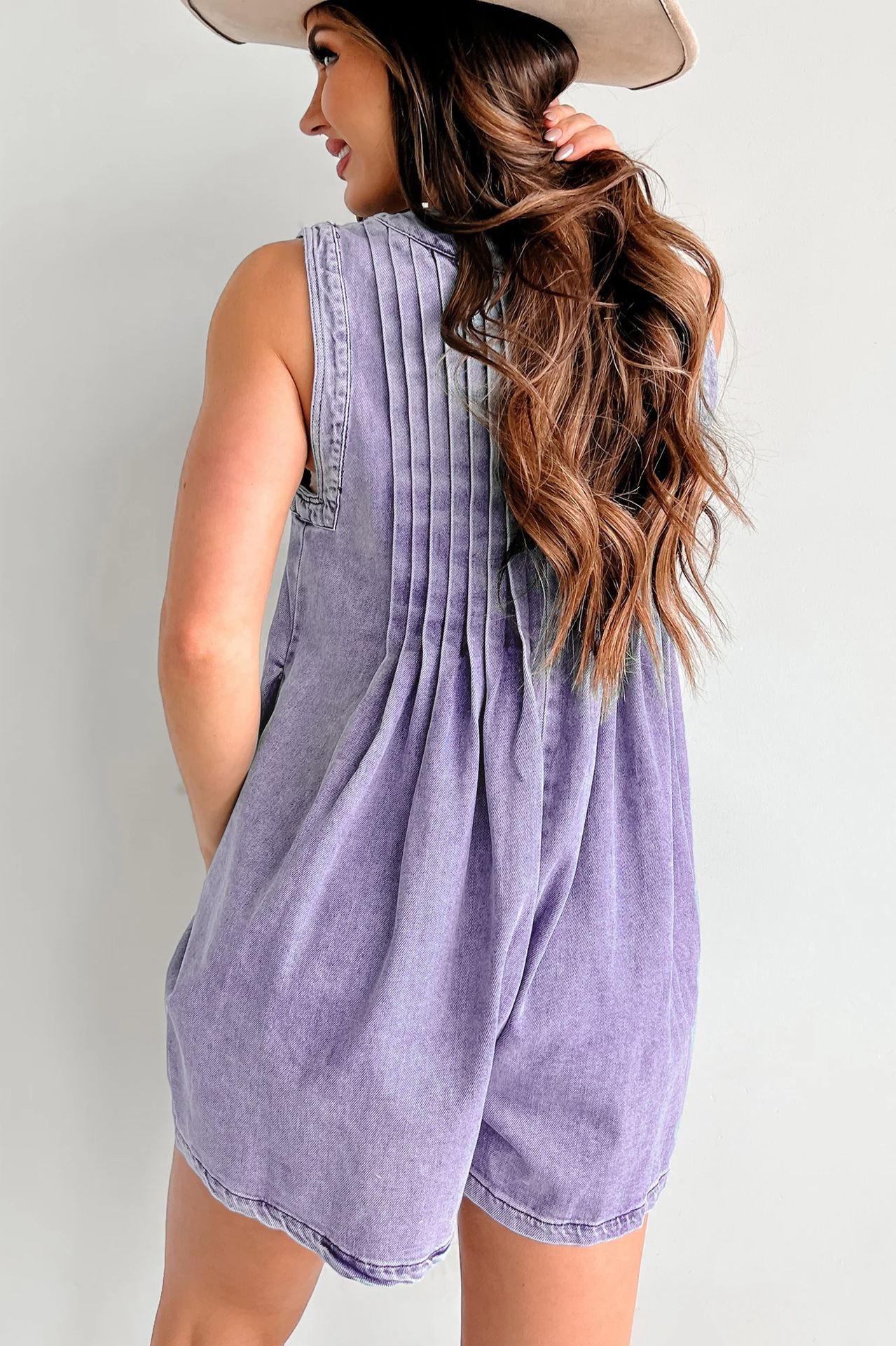 Denim V-Neck Tie-Front Dress