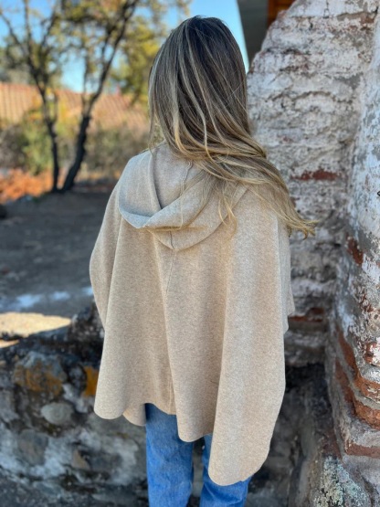 CLEARANCE SALE🔥Notch Lapel Wrap Cape Coat