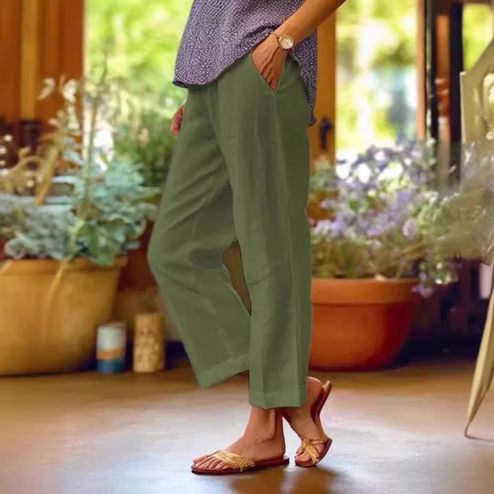 Women's Cotton Linen Cropped Pants-??BUY 2 GET FREE SHIPPING??