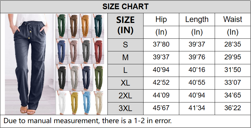BDNXTV Casual Pants for Women, Women Drawstring Slim Fit Pant Pockets Lightweight Breathable Solid Color Summer Trousers
