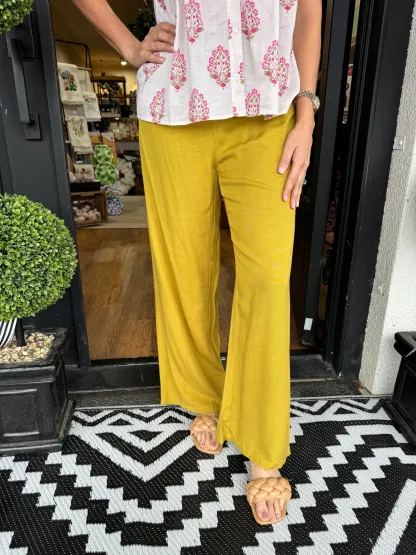 WOMEN'S SUMMER CAPRI WIDE LEG FLOWER PANTS