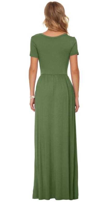 Short Sleeve Loose Maxi Dresses