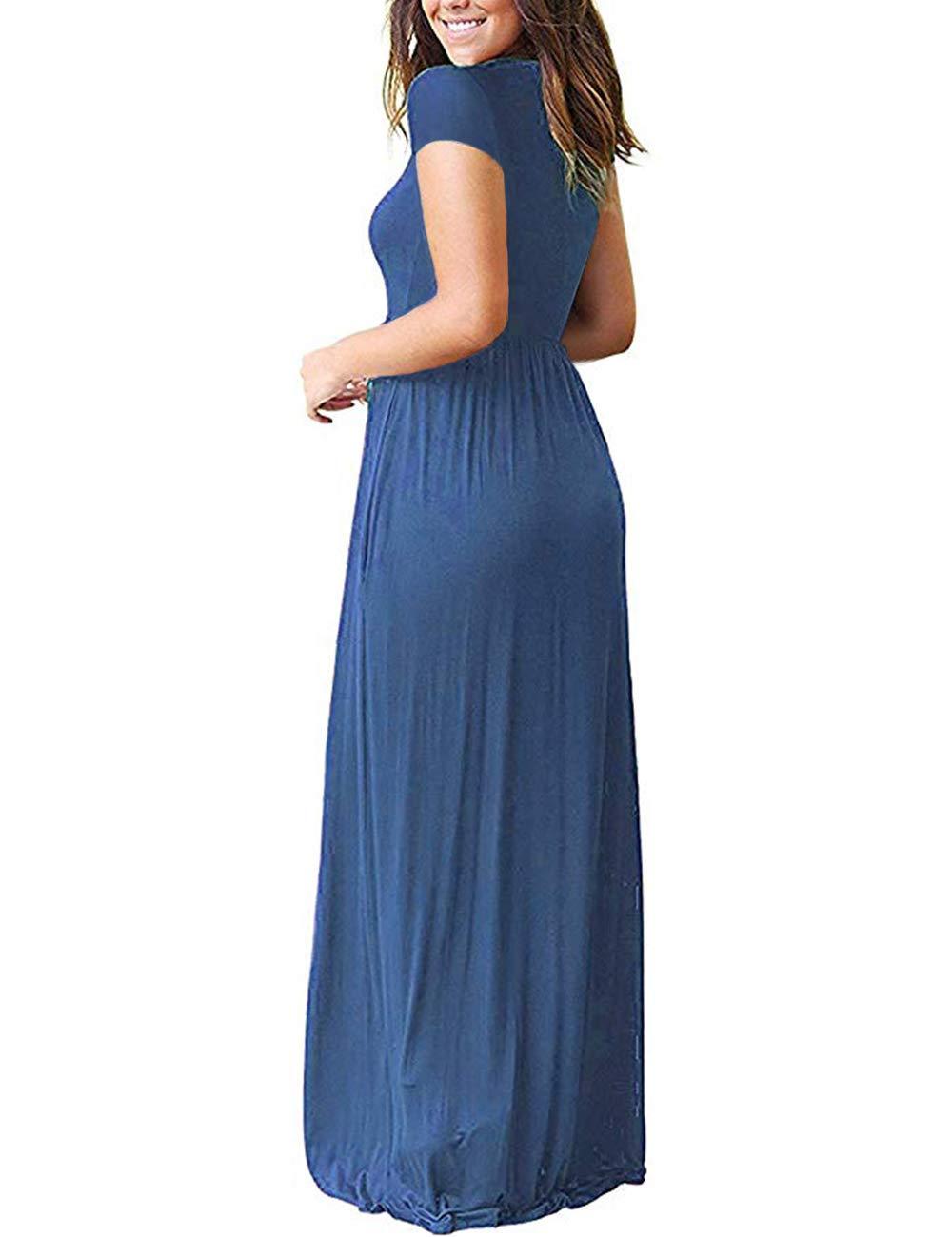 Short Sleeve Loose Maxi Dresses