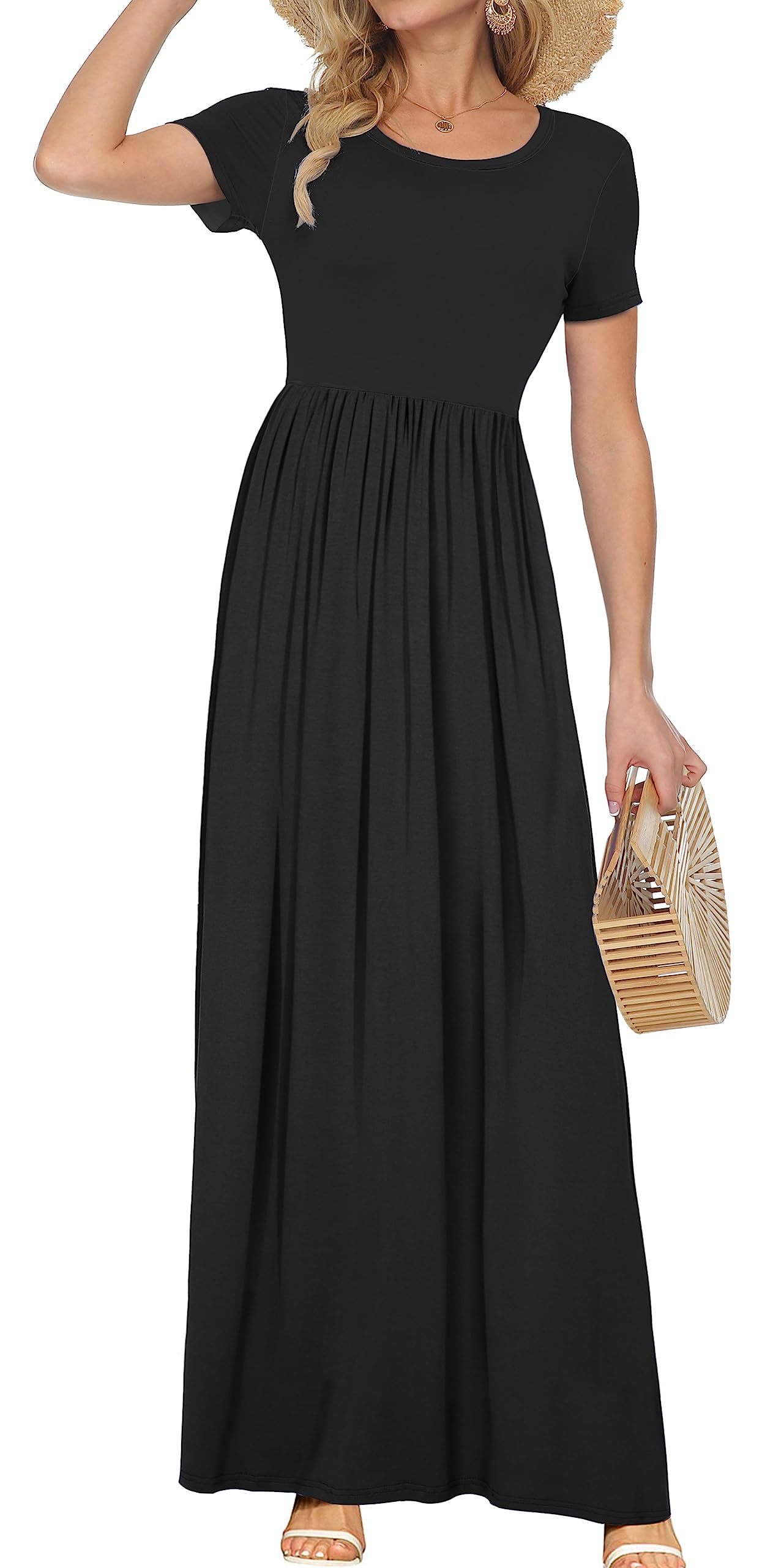Short Sleeve Loose Maxi Dresses