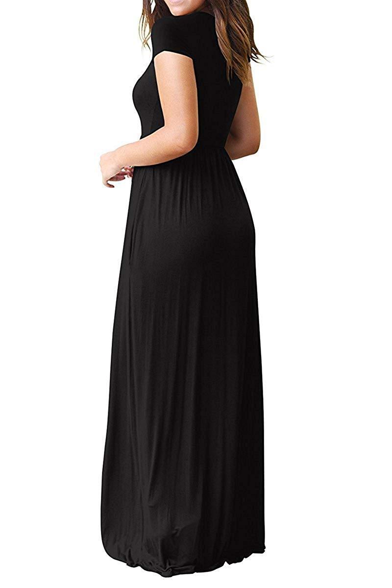 Short Sleeve Loose Maxi Dresses