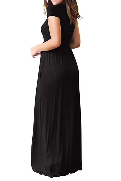 Short Sleeve Loose Maxi Dresses