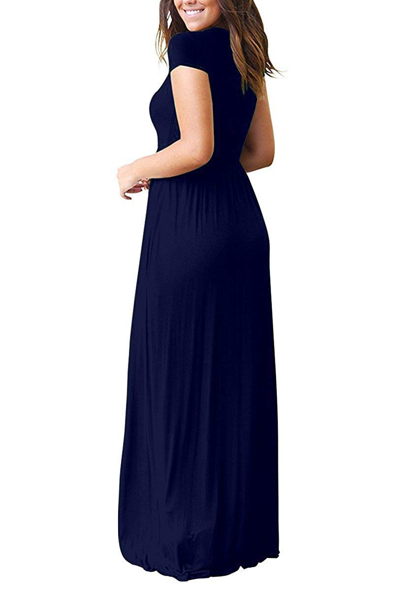 Short Sleeve Loose Maxi Dresses