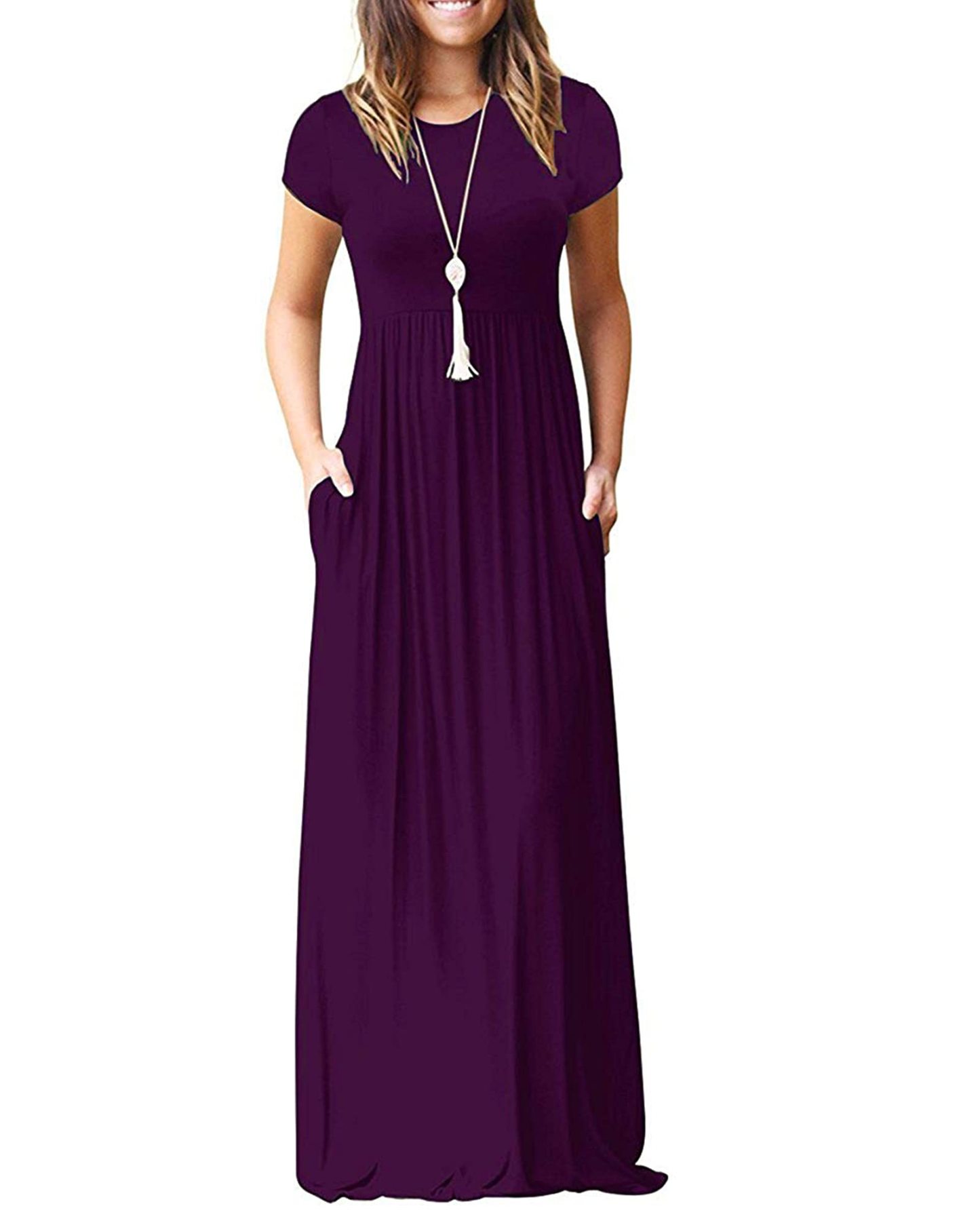Short Sleeve Loose Maxi Dresses
