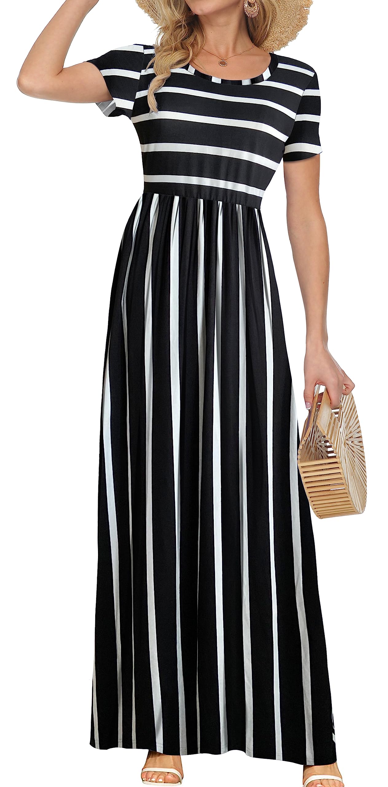 Short Sleeve Loose Maxi Dresses