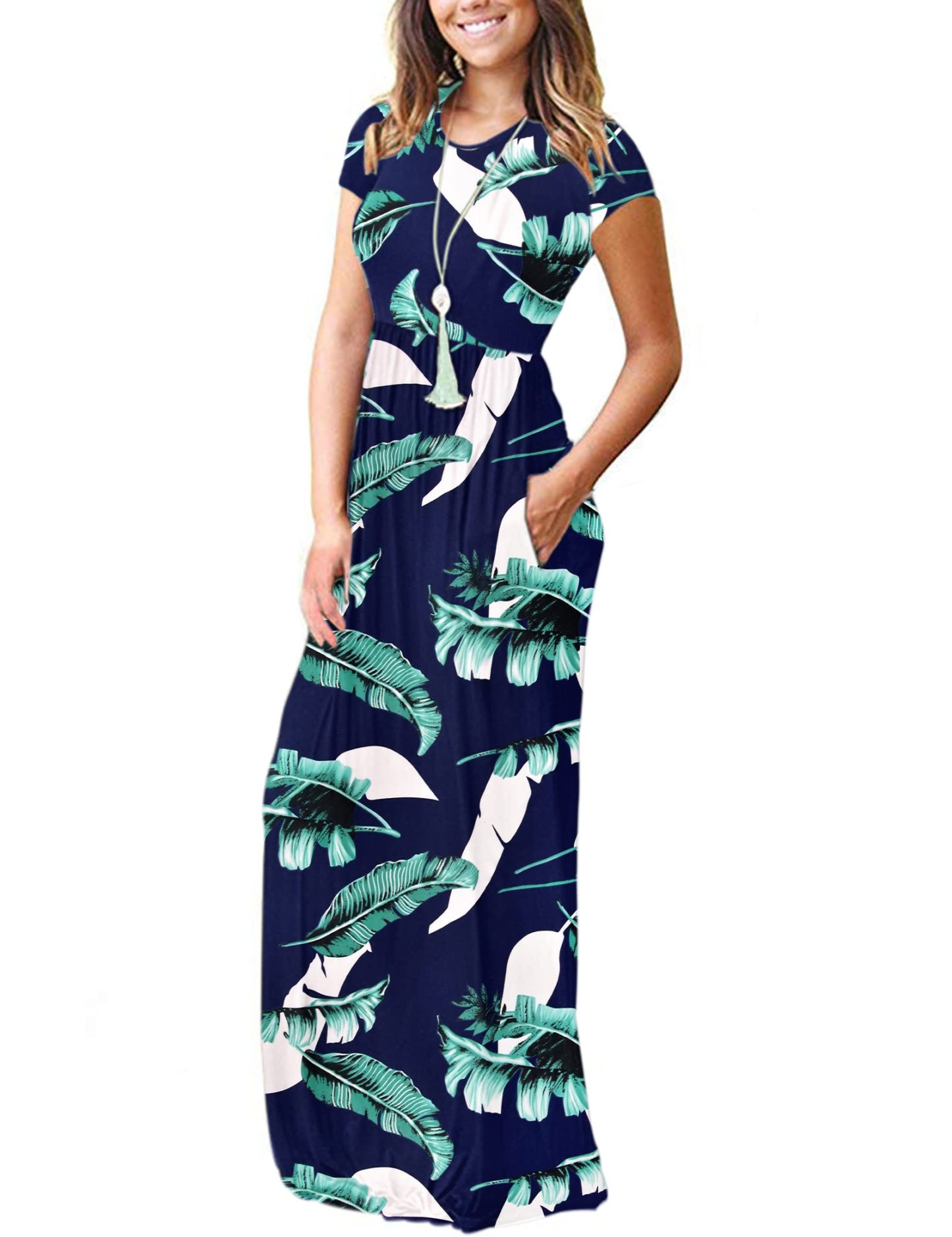 Short Sleeve Loose Maxi Dresses