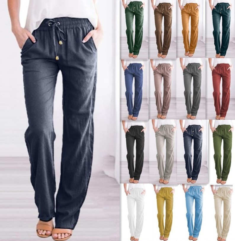 Women Drawstring Slim Fit Pant