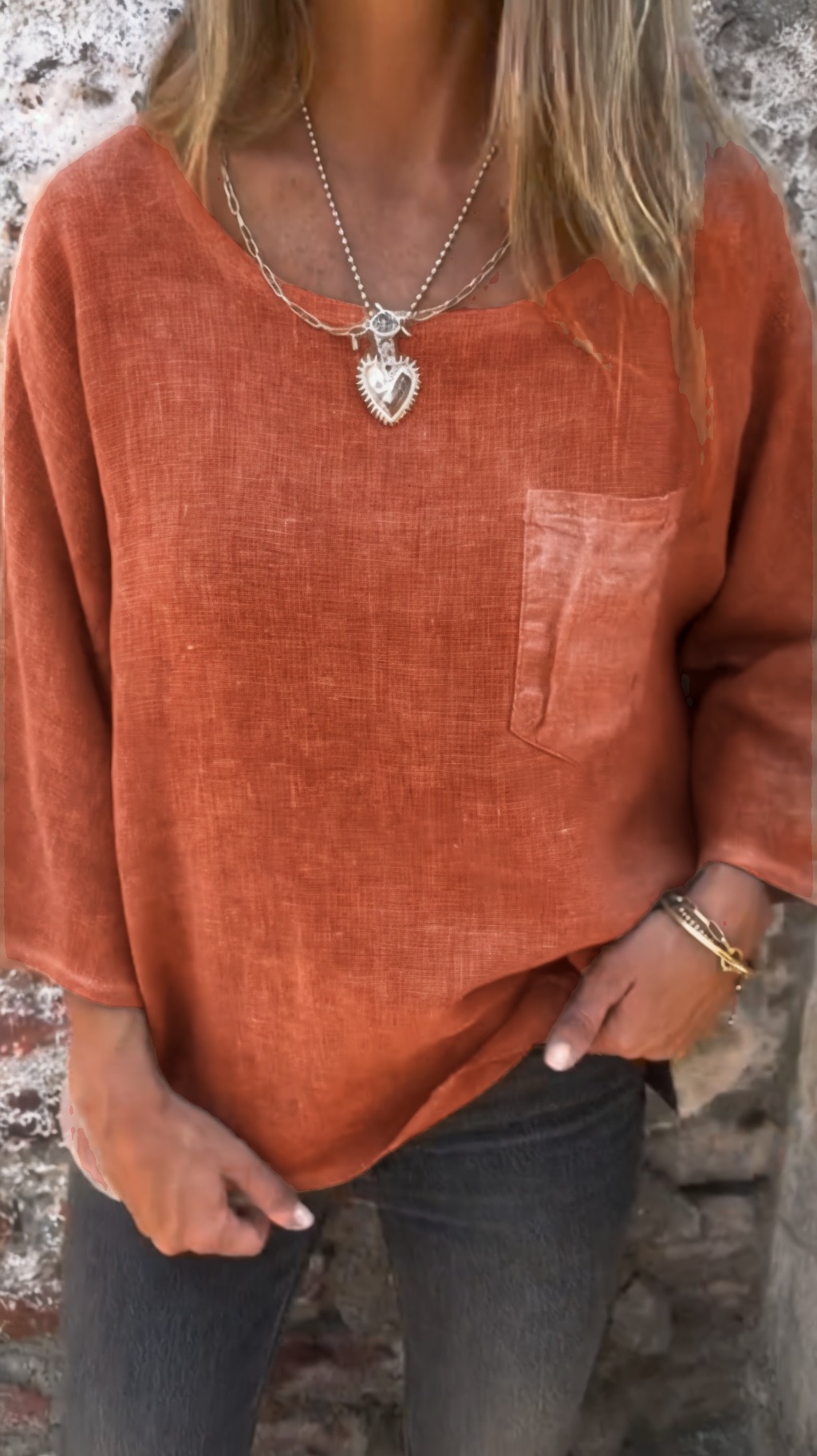 Women's Casual Cotton and linen top