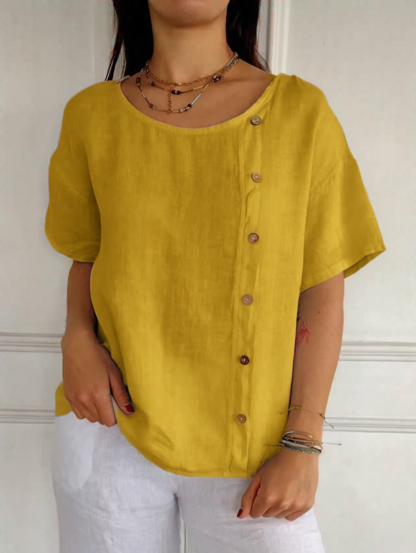 Women's Casual Side Buttons Tops
