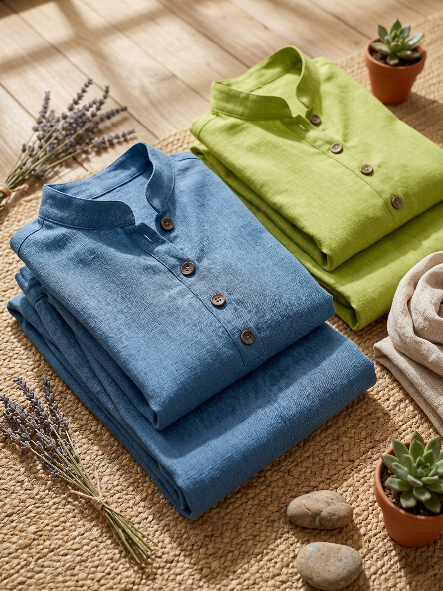 New Arrivals🔥 Women’s Casual Cozy Batwing Sleeve Linen Cotton Two-Piece Set