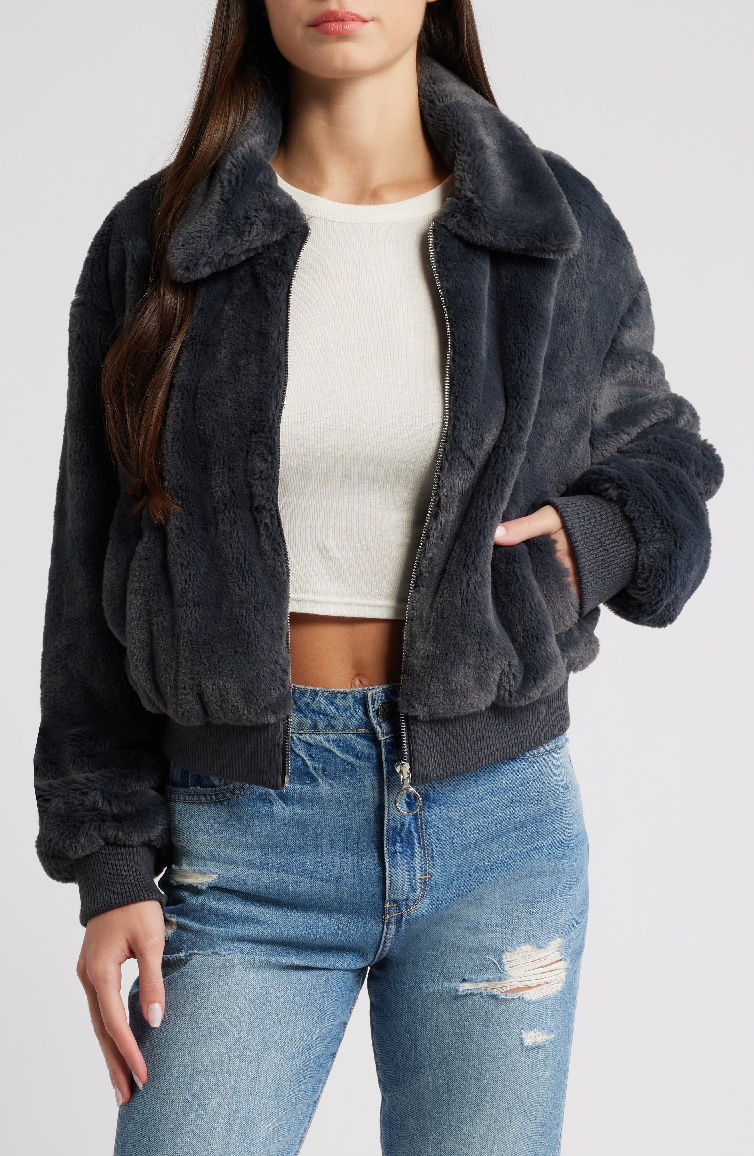 New Women's Faux Fur Jacket