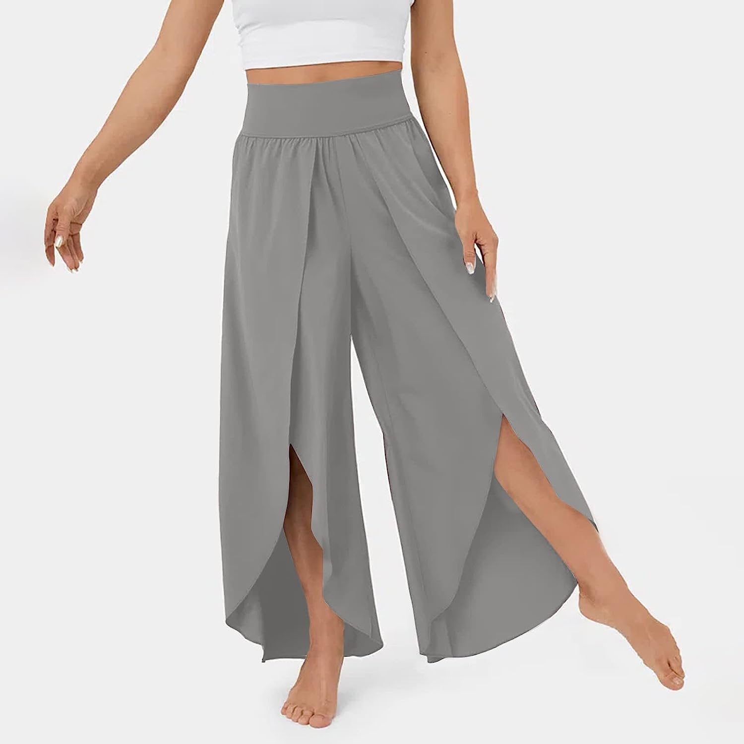 Womens High Waisted Wide Leg Pants