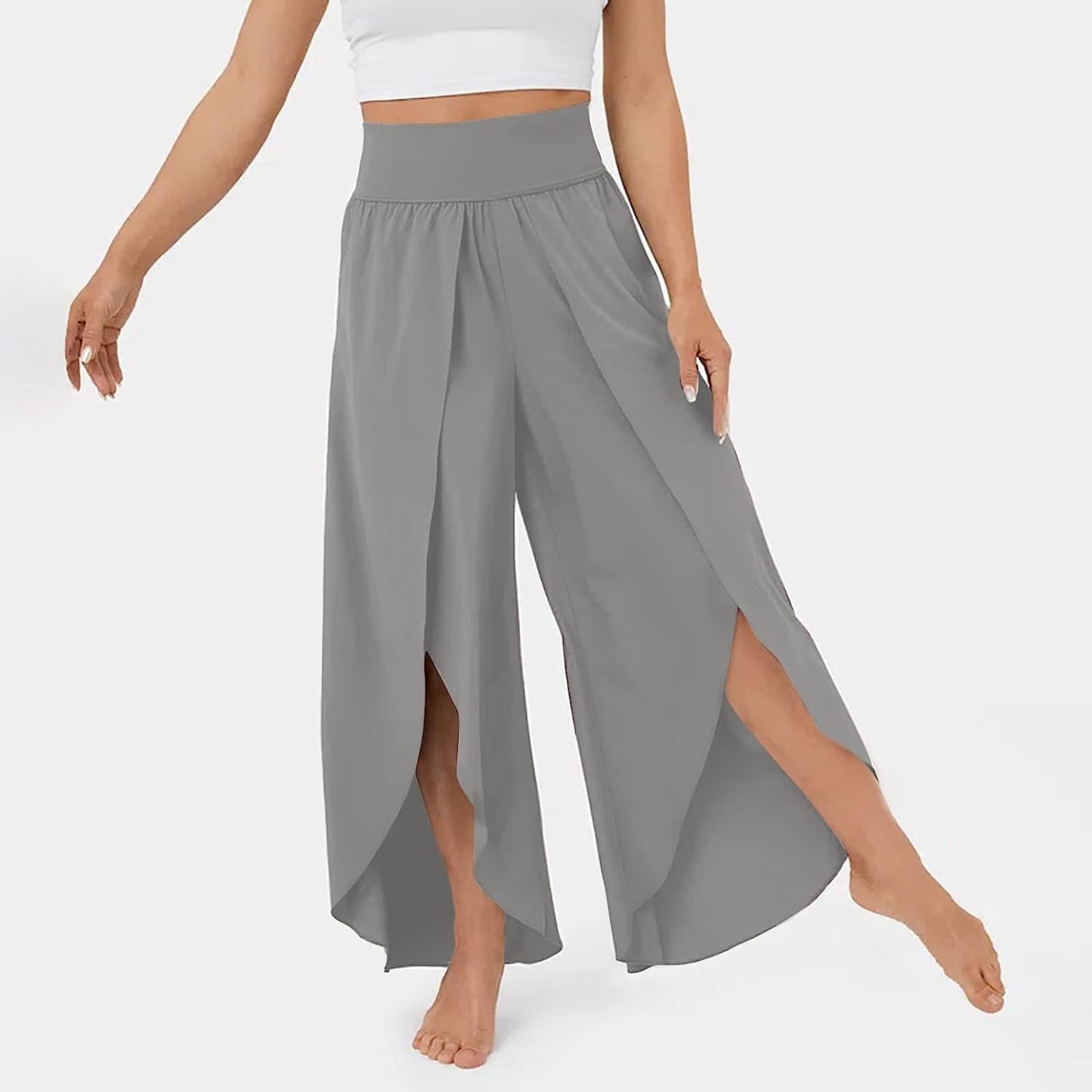 Womens High Waisted Wide Leg Pants