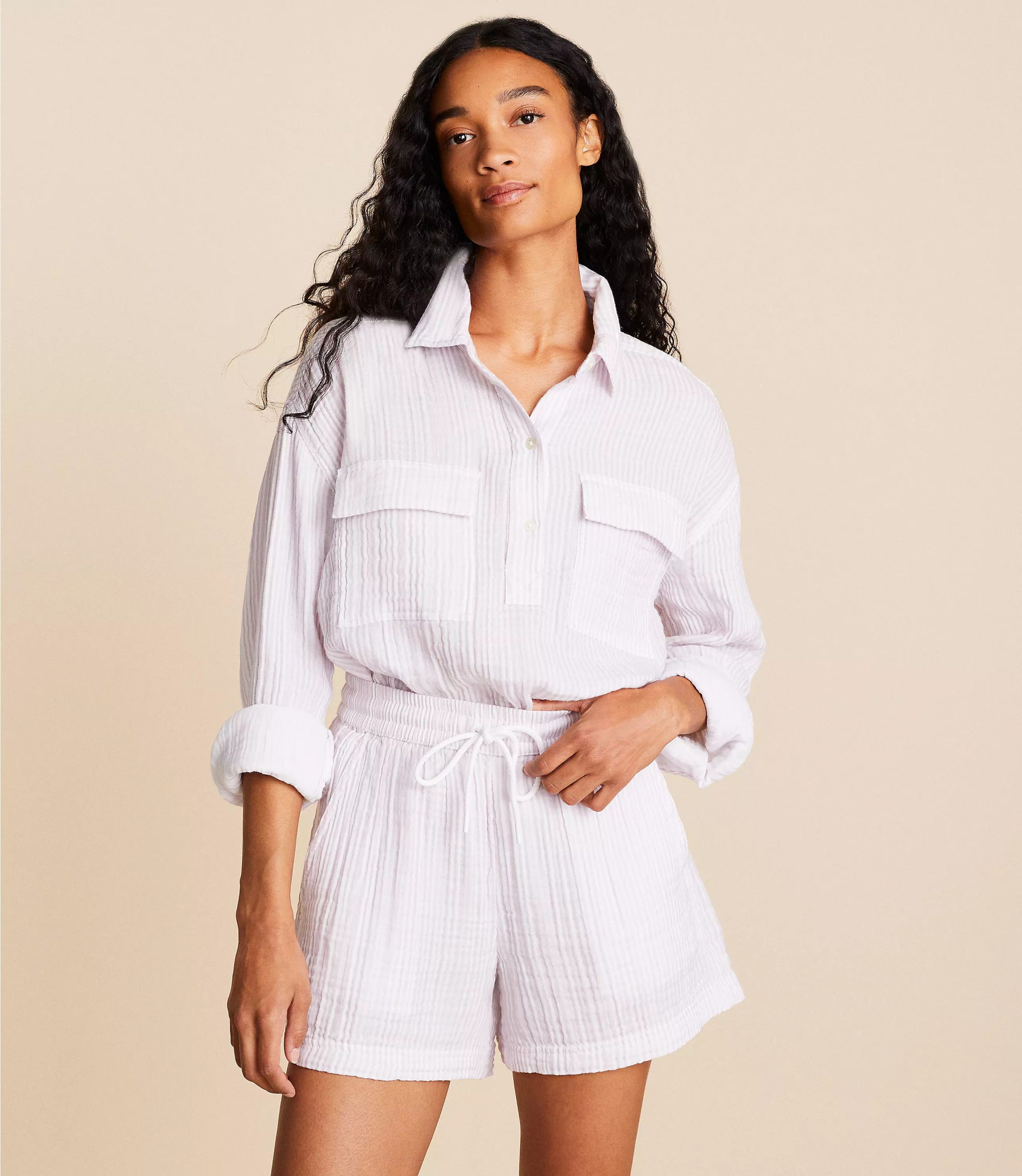 Triple-Weave Cotton Lounge Set