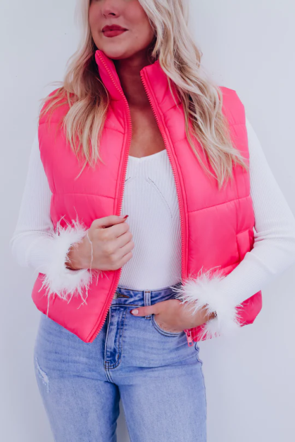 Casual solid color cotton vest jacket