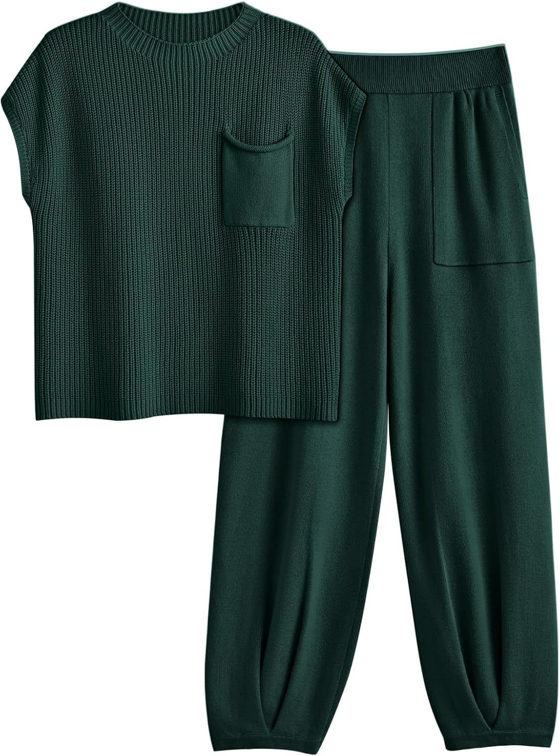 2 Piece Knit Sets For Women Trendy Sweatsuit Sets