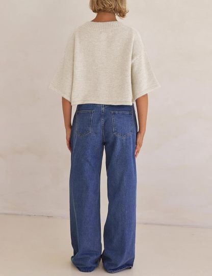 Lightweight Cropped Button Cardigan