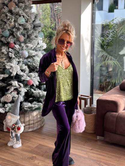 2024 NEW VELVET JACKET AND PANTS SET