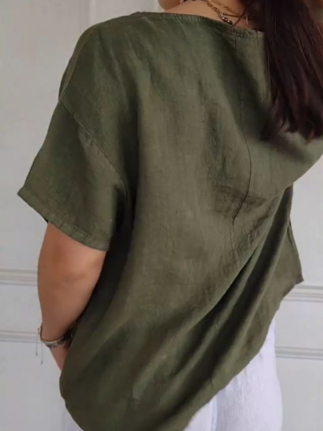 Women's Casual Side Buttons Tops