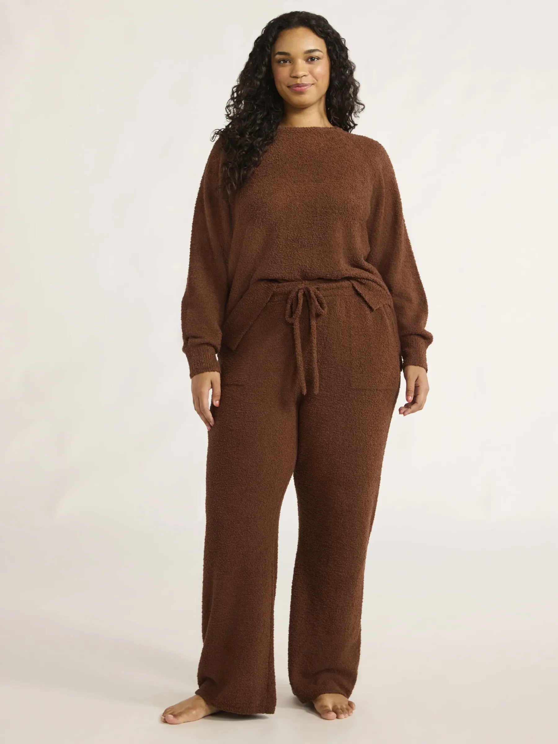 Women's Chenille Top and Pants Set, 2-Piece, Sizes XS-3X