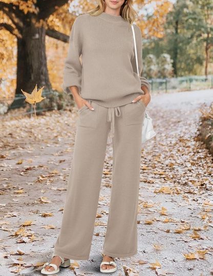 Women's casual sports two-piece sweater suit