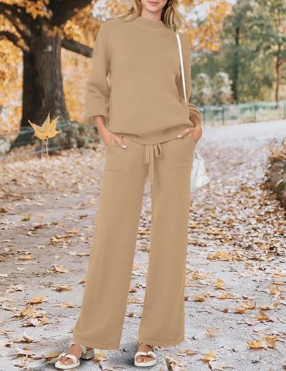 Women's casual sports two-piece sweater suit
