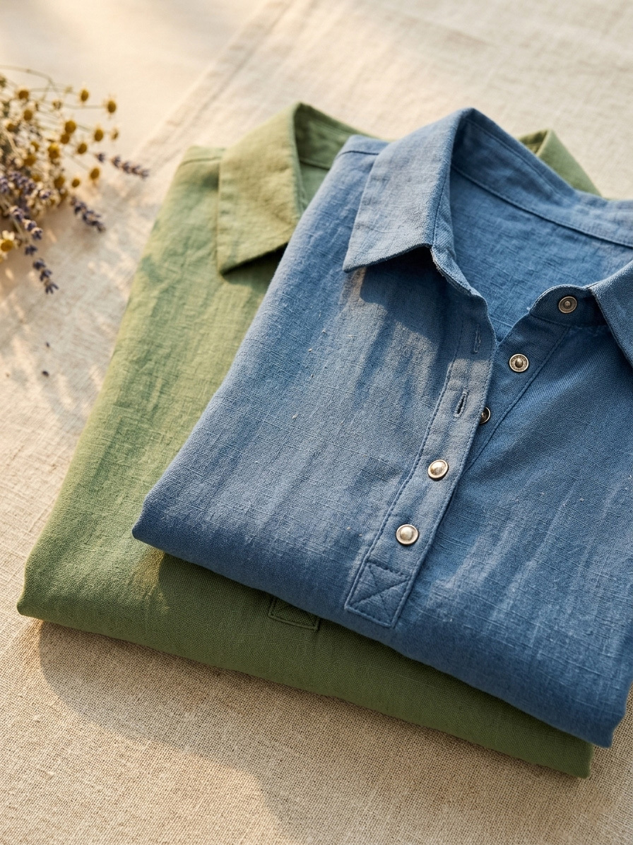 New Arrivals🔥 Women’s Casual Loose Linen Polo Blouse Shirt