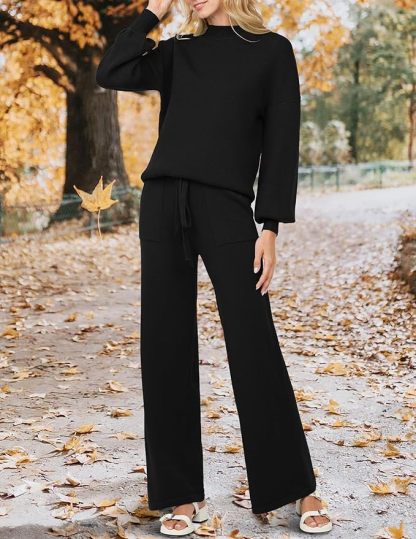 Women's casual sports two-piece sweater suit