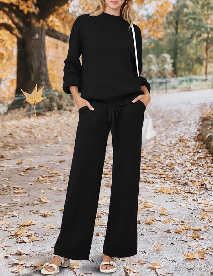 Women's casual sports two-piece sweater suit