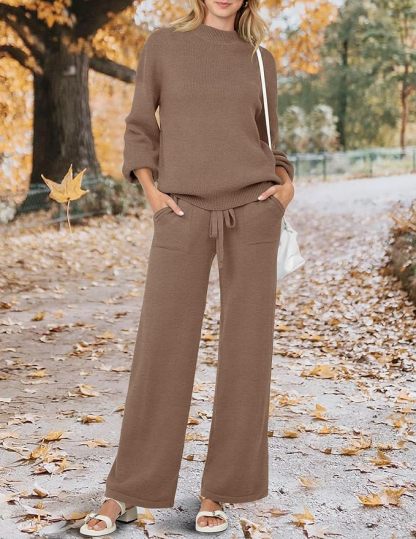 Women's casual sports two-piece sweater suit