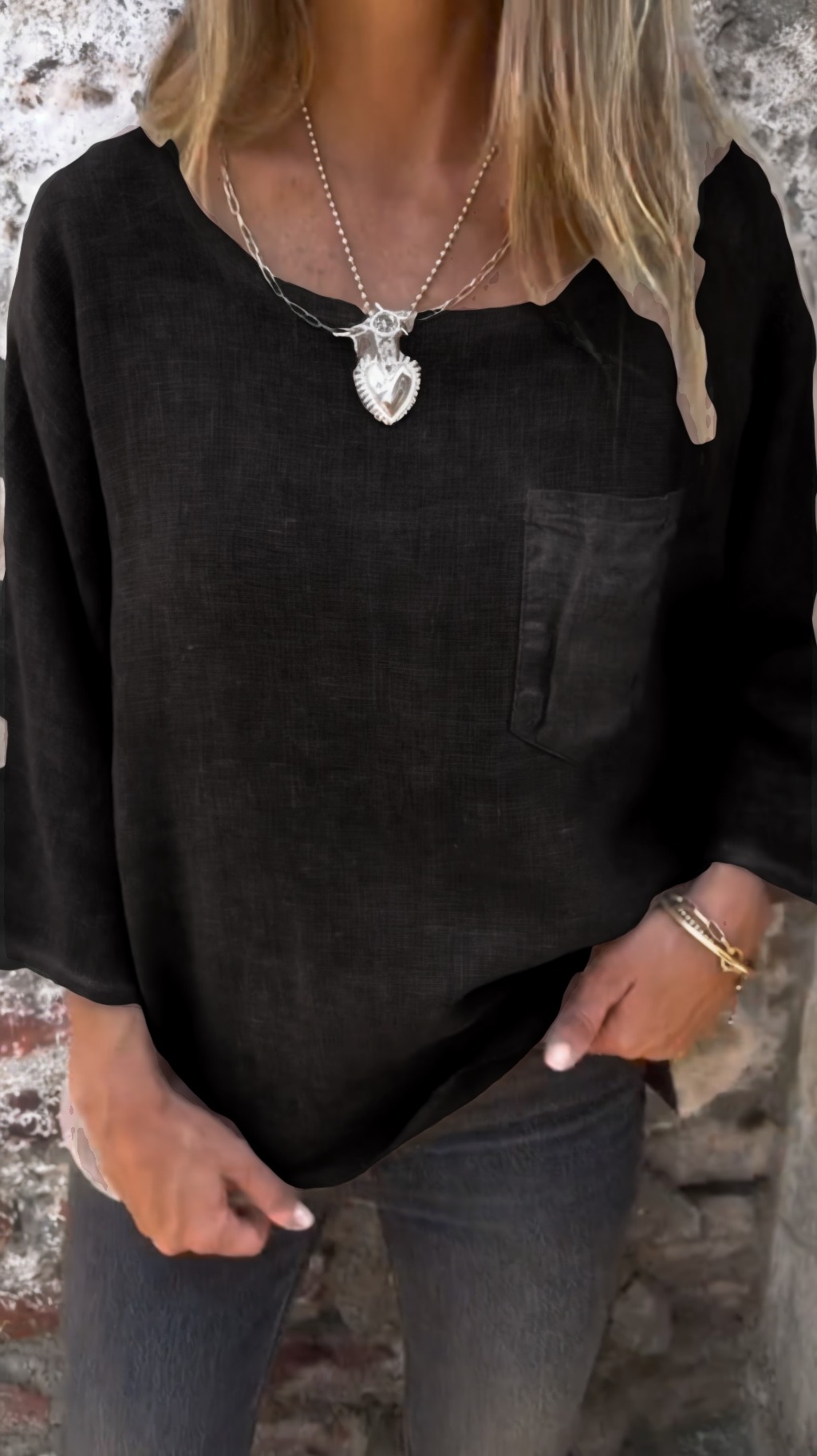 Women's Casual Cotton and linen top