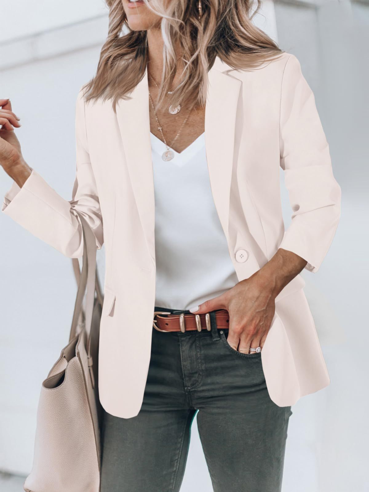 Open Front Long Sleeve Blazer