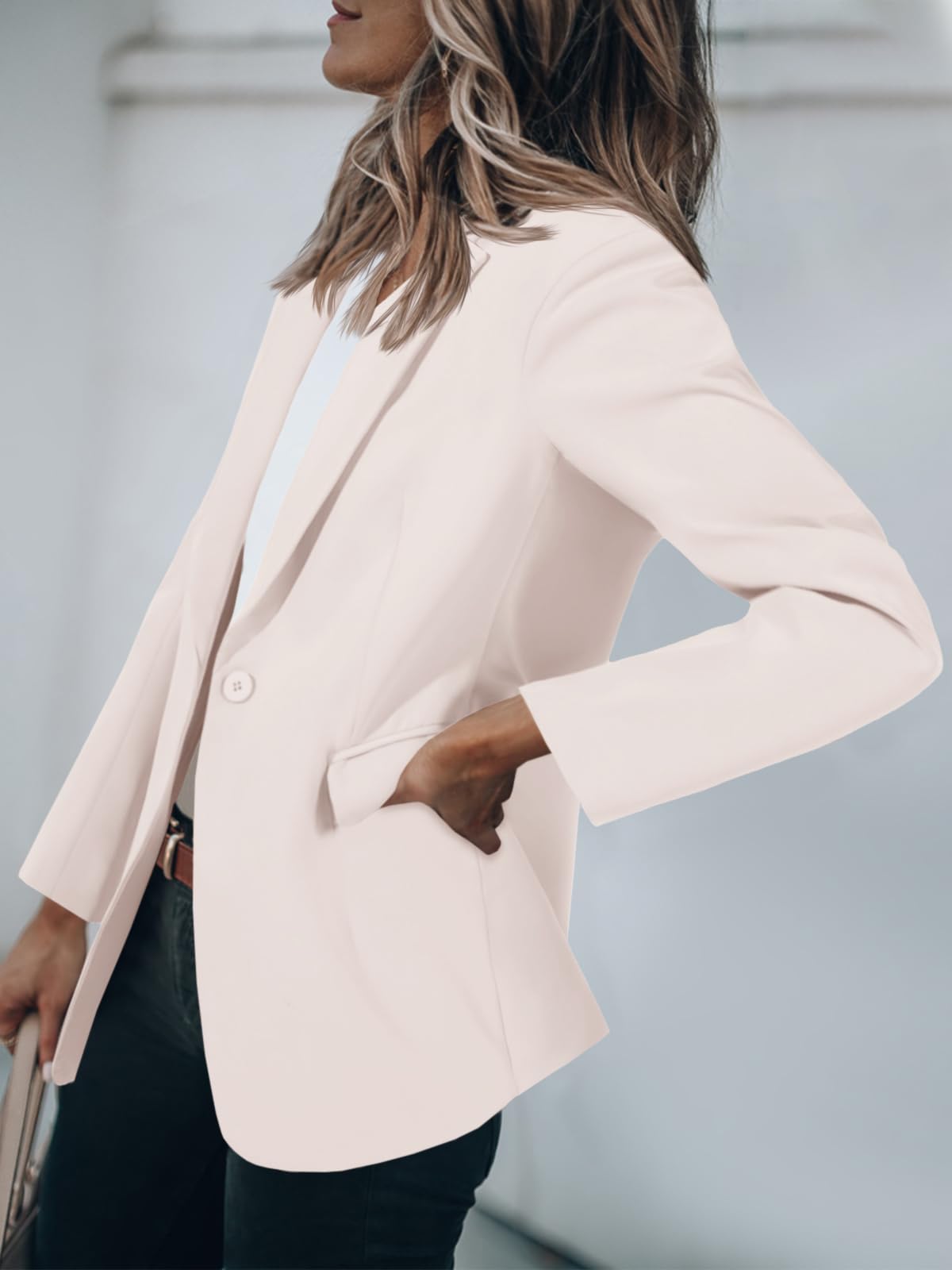 Open Front Long Sleeve Blazer