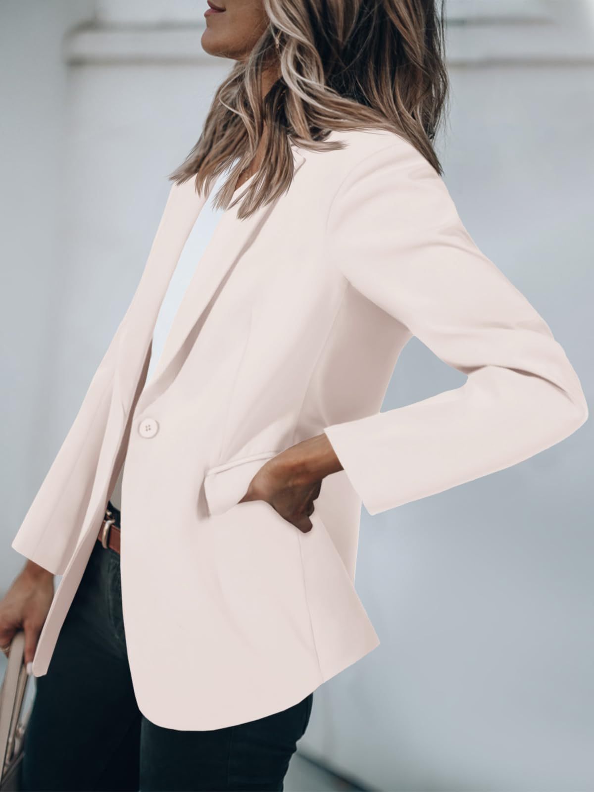 Open Front Long Sleeve Blazer