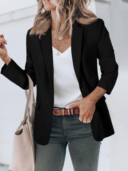 Open Front Long Sleeve Blazer