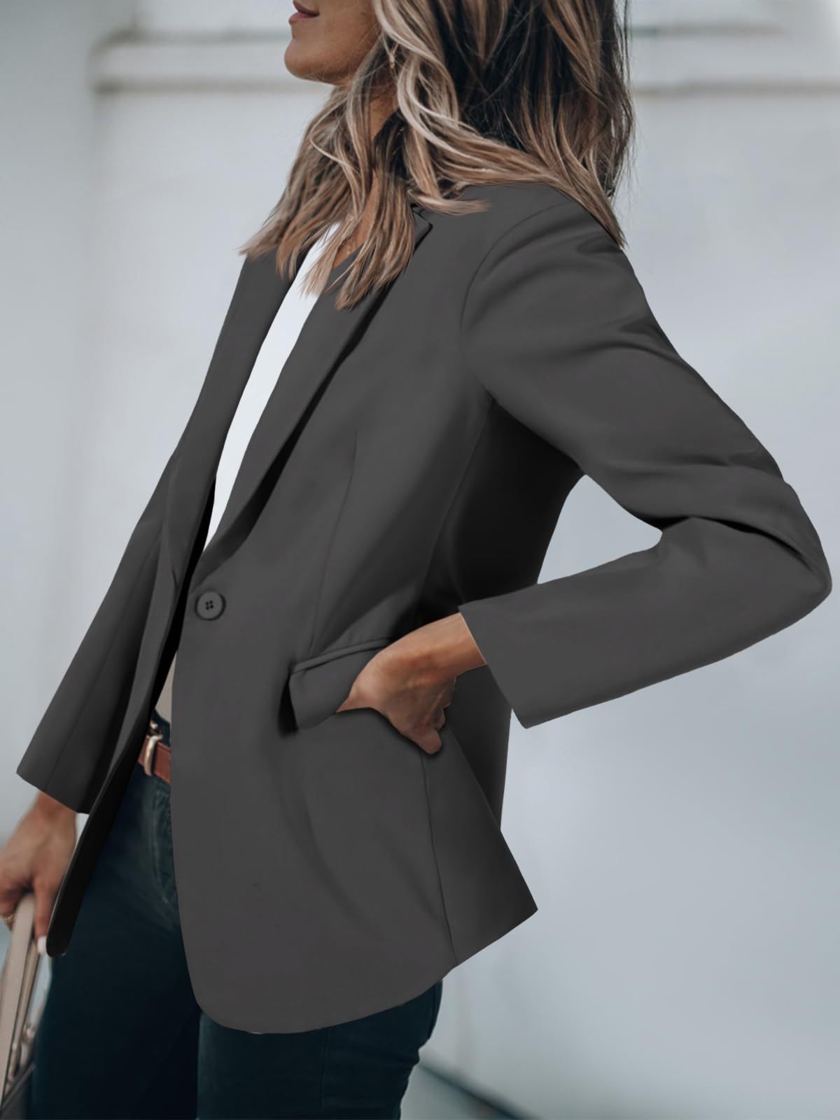 Open Front Long Sleeve Blazer