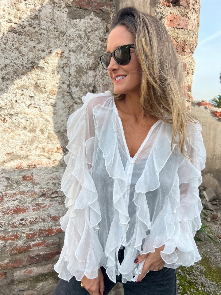 CLEARANCE SALE🔥Wrinkle Proof V Neck Blouse Bust Friendly