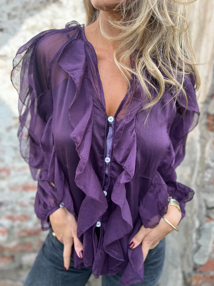 CLEARANCE SALE🔥Wrinkle Proof V Neck Blouse Bust Friendly