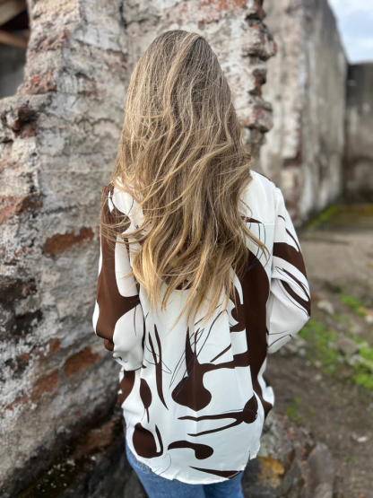 CLEARANCE SALE🔥Abstract Print Long Sleeve Button Down Shirt