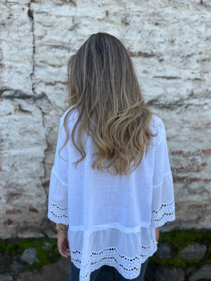 Puff Sleeve V-Neck Blouse